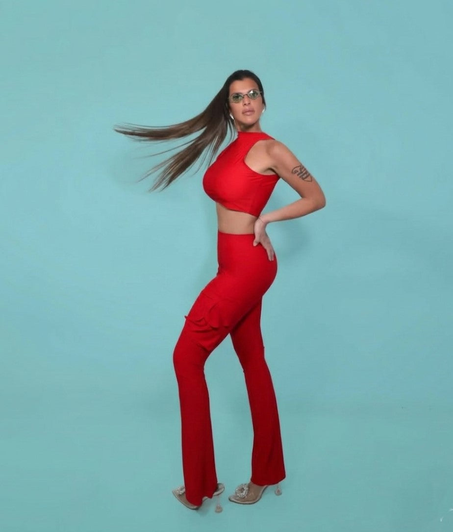 CROP TOP e LEGGING " ESMERALDA "