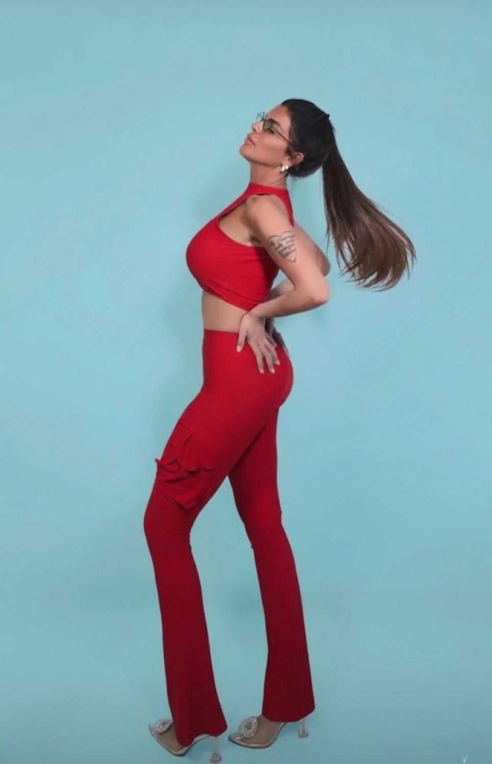 CROP TOP e LEGGING " ESMERALDA "