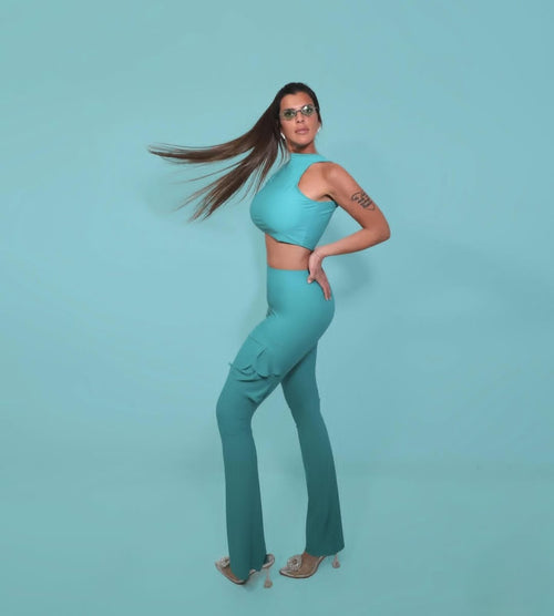 CROP TOP e LEGGING " ESMERALDA "